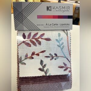 KASMIR Sample Book. Large Fabric Swatches. Disc Designer. Quilts, Crafts Decor.